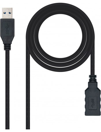 Nanocable 10.01.0902-BK cabo USB 2 m 3.2 Gen 1 (3.1 Gen 1) USB A Preto
