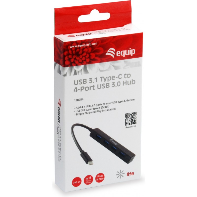 Sveon SCT504 Hub USB 3.2 Gen 1 Type-C - 3 Porte, 5000 Mbit/s, Colore Bianco, Compatibile Con Vari Dispositivi