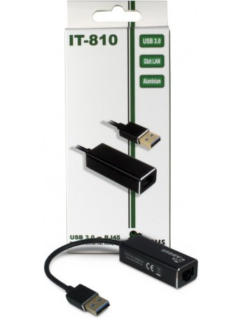 Inter-Tech ARGUS IT-810 USB 3.0 RJ-45 Preto