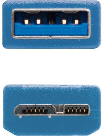 Nanocable 10.01.1101-BL cabo USB 1 m 3.2 Gen 1 (3.1 Gen 1) USB A Micro-USB B Azul