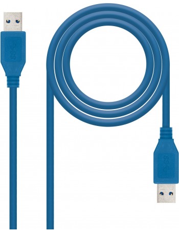 Nanocable 10.01.1001-BL cabo USB 1 m 3.2 Gen 1 (3.1 Gen 1) USB A Azul