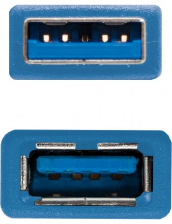 Nanocable 10.01.0901-BL cabo USB 1 m 3.2 Gen 1 (3.1 Gen 1) USB A Azul