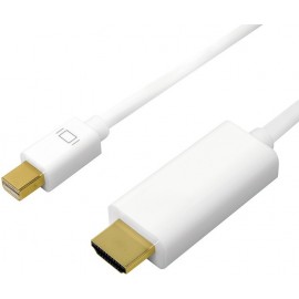 LogiLink CV0123 adaptador de cabo de vídeo 2 m Mini DisplayPort HDMI Type A (Standard) Branco