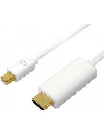 LogiLink CV0123 adaptador de cabo de vídeo 2 m Mini DisplayPort HDMI Type A (Standard) Branco