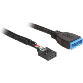 DeLOCK 83776 cabo de interface adaptador de género USB 3.0 USB 2.0 Preto