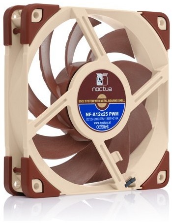 Noctua NF A12x25 5V PWM Pasta de computador Ventoinha 12 cm Bege, Vermelho