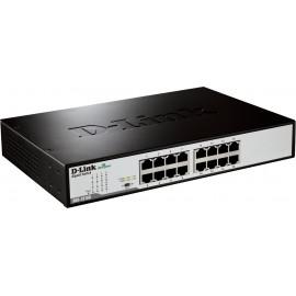 D-Link DGS-1016D E switch de rede Não-gerido Preto, Metálico