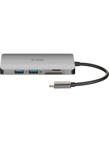 D-Link DUB-M610 base & duplicador de portas Com fios USB 3.2 Gen 1 (3.1 Gen 1) Type-C Alumínio, Preto