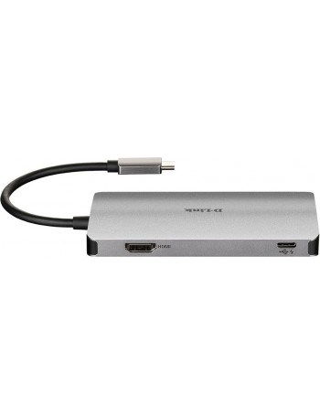 D-Link DUB-M610 base & duplicador de portas Com fios USB 3.2 Gen 1 (3.1 Gen 1) Type-C Alumínio, Preto