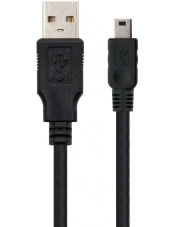 Nanocable 10.01.0400 cabo USB 0,5 m 2.0 USB A Mini-USB B Preto