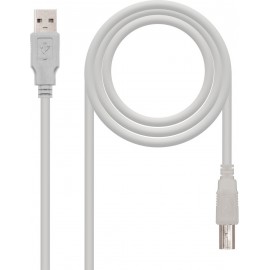 Nanocable 10.01.0103 cabo USB 1,8 m 2.0 USB A USB B Bege