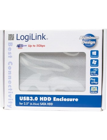 LogiLink UA0106A Caixa para Discos Rígidos 2.5" Prateado Energia por USB