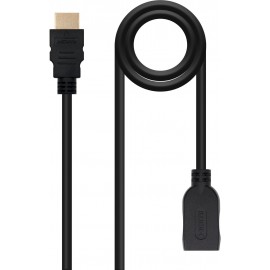 Nanocable HDMI, 1m cabo HDMI HDMI Type A (Standard) Preto