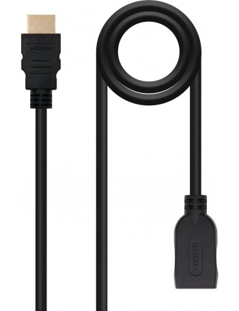 Nanocable HDMI, 1m cabo HDMI HDMI Type A (Standard) Preto