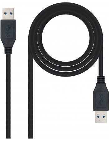 Nanocable 10.01.1002-BK cabo USB 2 m 3.2 Gen 1 (3.1 Gen 1) USB A Preto