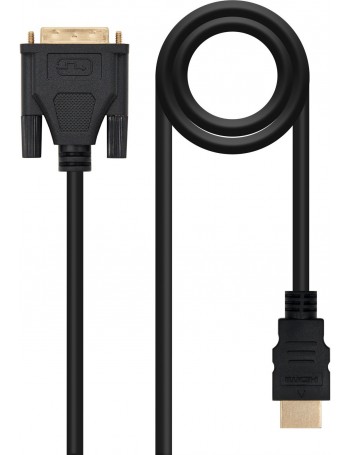 Nanocable HDMI - DVI, 3m DVI A Preto