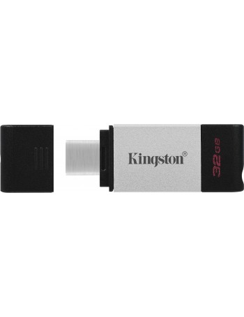 Kingston Technology DataTraveler 80 unidade de memória USB 32 GB USB Type-C 3.2 Gen 1 (3.1 Gen 1) Preto, Prateado