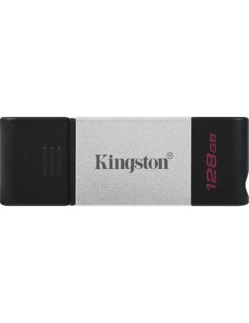 Kingston Technology DataTraveler 80 unidade de memória USB 128 GB USB Type-C 3.2 Gen 1 (3.1 Gen 1) Preto, Prateado