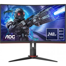 AOC C27G2ZU BK monitor de ecrã 68,6 cm (27") 1920 x 1080 pixels Full HD LED Preto, Vermelho