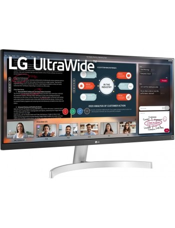 LG 29WN600-W monitor de ecrã 73,7 cm (29") 2560 x 1080 pixels UltraWide Full HD LED Prateado