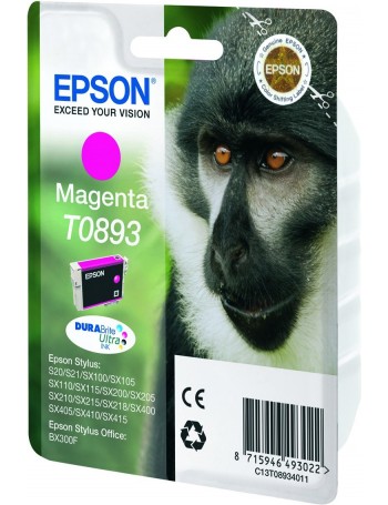 Epson Monkey Tinteiro Magenta T0893 Tinta DURABrite Ultra (c alarme RF+AM)