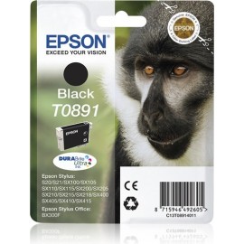 Epson Monkey Tinteiro Preto T0891 Tinta DURABrite Ultra (c alarme RF+AM)