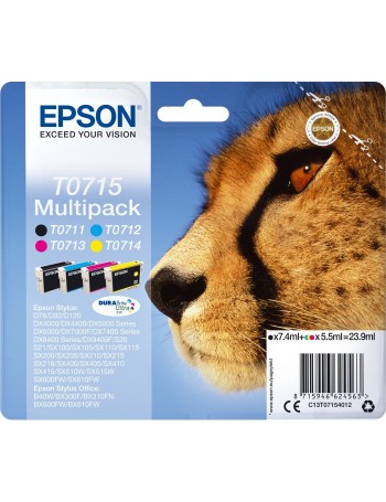 Epson T0715 Original Preto, Ciano, Magenta, Amarelo 1 unidade(s)