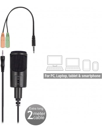 Ewent EW3552 microfone Microfone para PC Preto