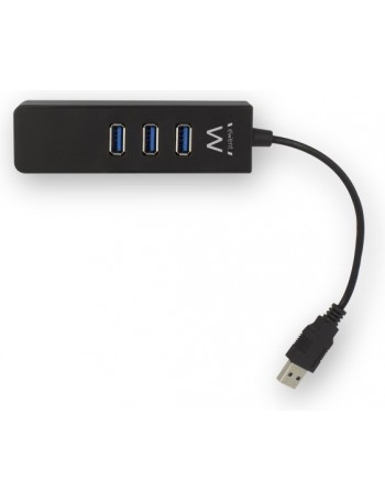 Ewent EW1140 hub de interface USB 3.2 Gen 1 (3.1 Gen 1) Type-A 5000 Mbit s Preto