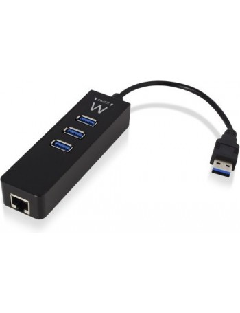 Ewent EW1140 hub de interface USB 3.2 Gen 1 (3.1 Gen 1) Type-A 5000 Mbit s Preto