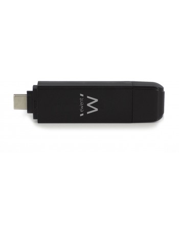 Ewent EW1075 leitor de cartões Preto USB 3.2 Gen 1 (3.1 Gen 1) Type-A Type-C