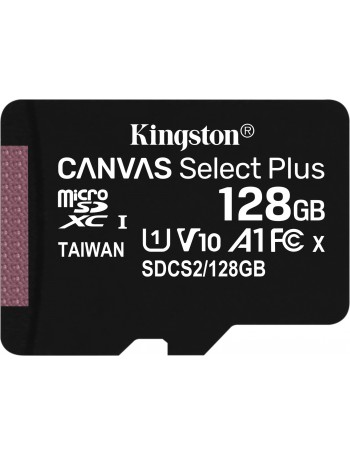 Kingston Technology Canvas Select Plus cartão de memória 128 GB MicroSDXC Classe 10 UHS-I