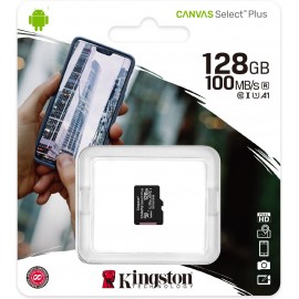 Kingston Technology Canvas Select Plus cartão de memória 128 GB MicroSDXC Classe 10 UHS-I