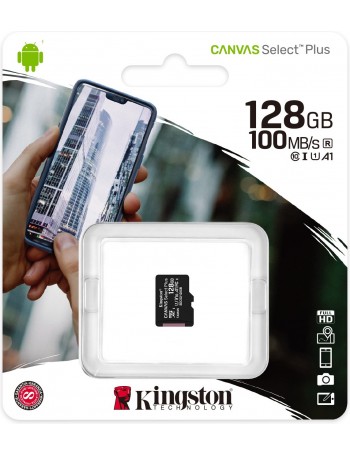 Kingston Technology Canvas Select Plus cartão de memória 128 GB MicroSDXC Classe 10 UHS-I