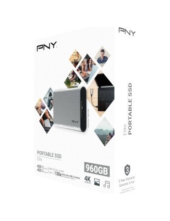PNY Elite 960 GB Prateado