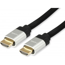Equip 119382 cabo HDMI 3 m HDMI Type A (Standard) Preto, Prateado