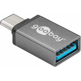 Goobay 56621 cabo de interface adaptador de género USB-C USB 3.0 female (Type A) Cinzento