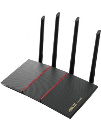 ASUS RT-AX55 router sem fios Dual-band (2,4 GHz   5 GHz) Gigabit Ethernet Preto