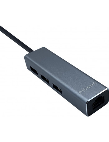 AISENS A109-0396 hub de interface USB 3.2 Gen 1 (3.1 Gen 1) Type-C Cinzento