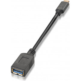 AISENS A107-0062 cabo USB 0,15 m 3.2 Gen 1 (3.1 Gen 1) USB C USB A Preto