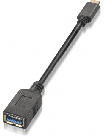 AISENS A107-0062 cabo USB 0,15 m 3.2 Gen 1 (3.1 Gen 1) USB C USB A Preto