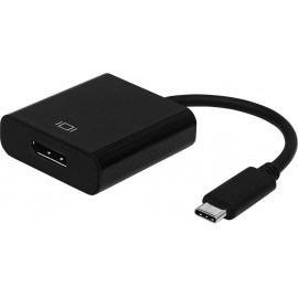 AISENS A109-0345 adaptador de cabo de vídeo 0,15 m DisplayPort USB Type-C Preto