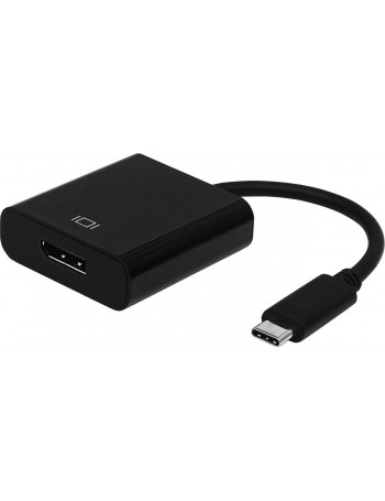 AISENS A109-0345 adaptador de cabo de vídeo 0,15 m DisplayPort USB Type-C Preto