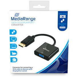 MediaRange MRCS173 adaptador de cabo de vídeo 0,15 m VGA (D-Sub) DisplayPort Preto