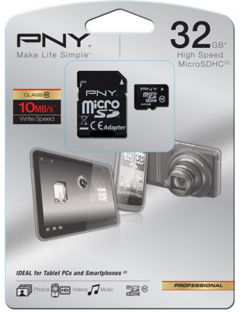 PNY MicroSD cartão de memória 32 GB Classe 10