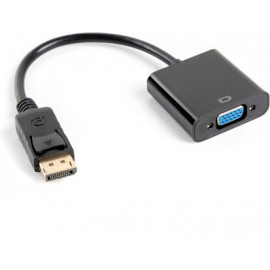 Lanberg AD-0002-BK cabo de interface adaptador de género DisplayPort VGA Preto