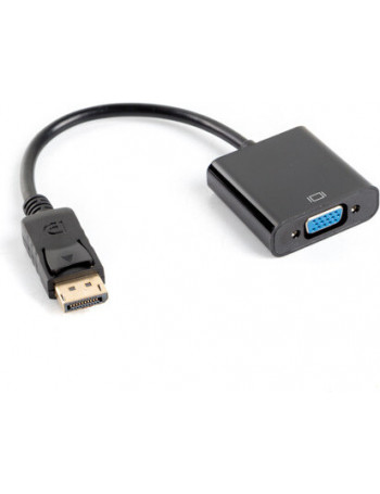 Lanberg AD-0002-BK cabo de interface adaptador de género DisplayPort VGA Preto