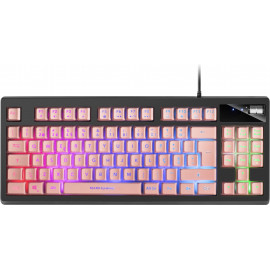 Mars Gaming MKAXPPT teclado USB Português Preto, Rosa