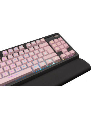 Mars Gaming MKAXPPT teclado USB Português Preto, Rosa