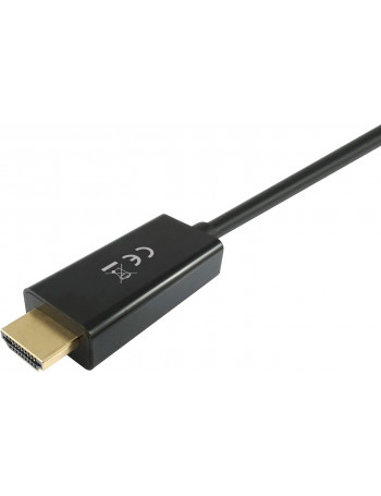 Equip 119390 adaptador de cabo de vídeo 2 m DisplayPort HDMI Preto